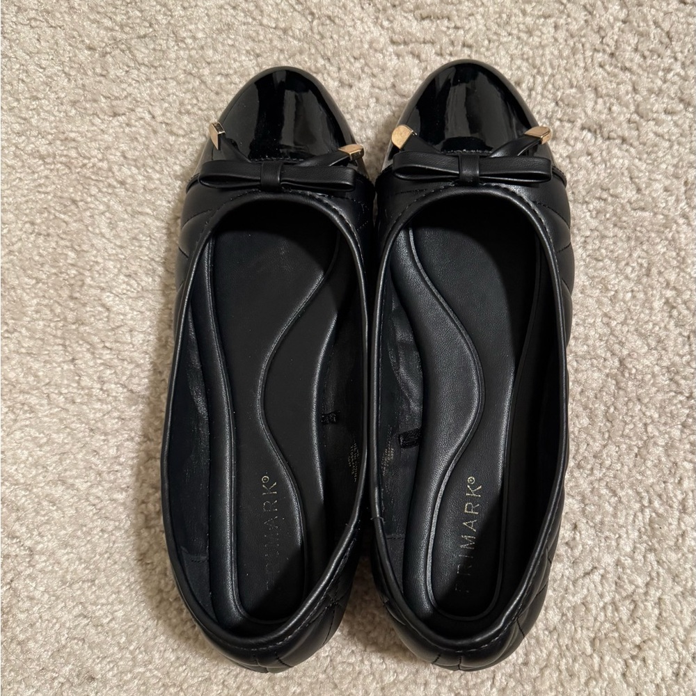 Primark Black Leather Loafers Flats